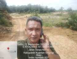 Polsek Pangean Lakukan Pengecekan Dugaan Galian C di Desa Tanah Bekali Kecamatan Pangean