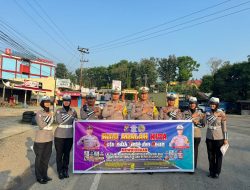 Sat Lantas Polres Kuansing Gelar Sosialisasi dan Pembagian Brosur Lomba Konten Video Himbauan Lalu Lintas ‘Riau Adalah Kita’