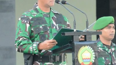 Kasrem 031/WB Pimpin Upacara Bendera 17an Bulan Oktober 2024