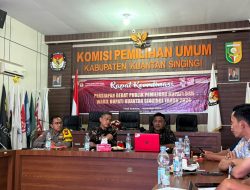 Polres Kuansing Hadiri Rapat Koordinasi Persiapan Debat Publik Pemilihan Bupati dan Wakil Bupati Kuansing Tahun 2024