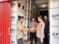 Kapolres Kuansing Dampingi Kabid Kum Polda Riau Cek Gudang Logistik KPU Kuansing Jelang Pilkada 2024