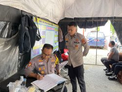 Pengecekan Personil Pengamanan di Kantor KPU Kabupaten Kuansing Dalam Rangka Operasi Mantap Praja Lancang Kuning 2024