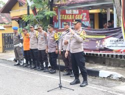 Polres Kuansing Gelar Apel Pengamanan Rapat Umum Paslon Bupati dan Wakil Bupati Kuansing Nomor Urut 2 (AYO)