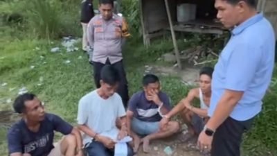 Kasat Narkoba Polres Kampar Razia di Desa Sipungguk, 4 Warga Positif Gunakan Narkoba