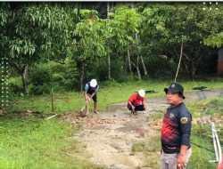Musim Penghujan, Tak Menyurutkan Semangat Lapas Narkotika Rumbai Dalam Melakukan Pematangan Lahan