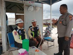Sambangi SATPAM) PT HKI, Kanit Binmas Polsek Rumbai Lakukan Monitoring & Koordinasi Seputar Situasi Kamtibmas