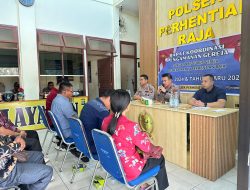 Kapolsek Perhentian Raja Rapat Koordinasi Pengamanan Nataru 2025