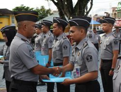 Apel Pagi dan Kenaikan Pangkat Pegawai Lapas Pekanbaru, Kalapas Sampaikan Beberapa Hal