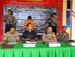 Polres Kuansing Gelar Press Release Ungkap Dua Kasus Persetubuhan Terhadap Anak di Bawah Umur