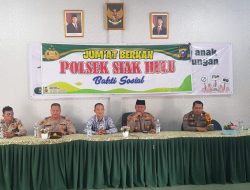 Polsek Siak Hulu Terus Berbagi Dalam Jum’at Berkah, Tidak Luput Mengajak Masyarakat Untuk Jaga Kamtibmas Pasca Pilkada.