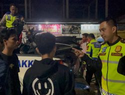 Satlantas Polres Kampar Berhasil Bubarkan Balap Liar di Gerbang Tol Bangkinang, 9 Kendaraan Diamankan!
