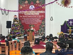 Polres Kuansing Amankan Perayaan Ibadah Natal 2024 di Gereja HKBP Teluk Kuantan