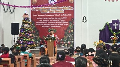 Polres Kuansing Amankan Perayaan Ibadah Natal 2024 di Gereja HKBP Teluk Kuantan