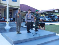 Pimpinan Apel Bacakan Amanat Kapolri Pada Apel Gelar Pasukan Ops Lilin-2024