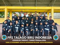 Perdana! Perguruan Pencak Silat PPS Talago Biru Indonesia Pencab Pekanbaru ,Lakukan Kenaikan Sabuk Untuk Anak Didik