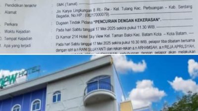 Korban Pencurian dengan Kekerasan di Hotel Sky View Batam Tuntut Polisi Bertindak Cepat
