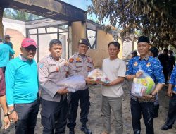 Upika Kampar ‘Bersatu’ Bantu Korban Kebakaran di Pulau Jambu, Kapolsek: ‘Solidaritas Tanpa Batas!’