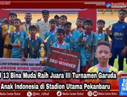 KU 13 Bina Muda Raih Juara III Turnamen Garuda Anak Indonesia di Stadion Utama Pekanbaru