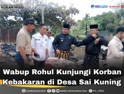 Wabup Rohul Kunjungi Korban Kebakaran di Desa Sei Kuning, Kerugian Capai Rp 700 Juta