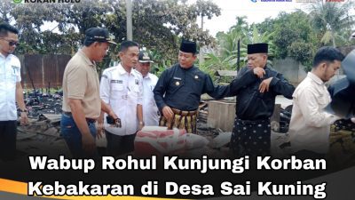 Wabup Rohul Kunjungi Korban Kebakaran di Desa Sei Kuning, Kerugian Capai Rp 700 Juta