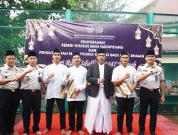 Penuh Khidmat, Rutan Pekanbaru Gelar Salat Id dan Serahkan Remisi untuk 885 Warga Binaan