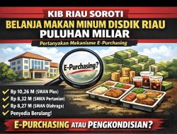 KIB Riau Soroti Belanja Makan Minum Disdik Riau Puluhan Miliar, Pertanyakan Mekanisme E-Purchasing”