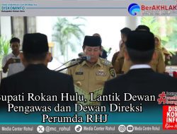 Bupati Sukiman Lantik Dewan Pengawas dan Dewan Direksi Perumda RHJ