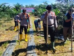 Kapolsek Rambah Samo Pimpin Penanaman Jagung Pipil Kuartal II 2026 di Marga Mulya Dukung Ketahanan Pangan Nasional