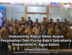 Penuh Haru, Diskominfo Rohul Gelar Acara Perpisahan Dan Purna Bakti Sekretaris Diskominfo H. Agus Salim.