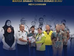 Ibadah Buddha di Lapas Narkotika Rumbai, Warga Binaan Terima Donasi Buku Keagamaan
