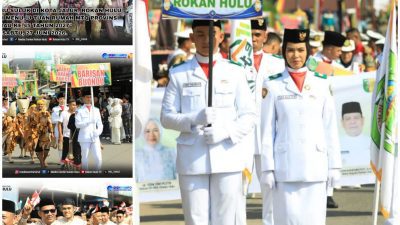 01 ROKAN HULU! Dipimpin Bupati-Wabup, 3000 Orang Kafilah Negeri Seribu Suluk Pimpin Pawai MTQ Riau Ke-44 dan Bikin Kuansing Tepuk Tangan