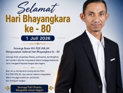 Ketua Umum IKA FEB UNILAK: Selamat Hari Bhayangkara ke-80, Polri Terus Menjadi Pelindung dan Pengayom Masyarakat