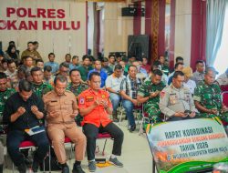 Gelar Rakor Bersama Polres Rohul, Bupati Perintahkan Pembentukan Satgas Karhutla di Wilayah Rawan, 171 Hotspot Terdeteksi