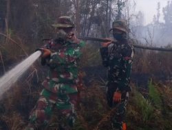 Kodam XIX/Tuanku Tambusai Bersama Tim Gabungan Fokus Tuntaskan Pendinginan Karhutla Bengkalis