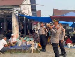 Pasar Tradisional Petapahan Jadi Sasaran Sosialisasi Karhutla, Kapolsek Tapung: Patuhi Maklumat Kapolda Riau, Jangan Membakar Lahan!