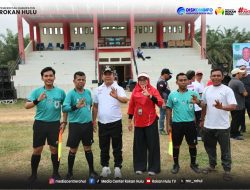 Memperingati Hari Pancasila dan Menyambut HUT Rohul Ke-27, Wabup Syafaruddin Poti Buka Turnamen Sepak Bola Antar SLTA se-Rohul