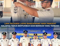 Lima Pegawai Lapas Bangkinang Naik Pangkat, Kalapas: Terus Bertumbuh dan Berikan yang Terbaik!